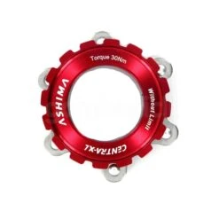 Ashima Adattatore Da Centerlock A 6 Fori Rosso AC03 Per Perno Passante