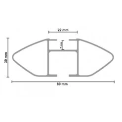 Barre Portatutto Rail UNIVERSALI G3 CLOP AIRFLOW Alluminio 127 -Vendite SRAM barre portatutto rail universali g3 clop airflow alluminio 127 2