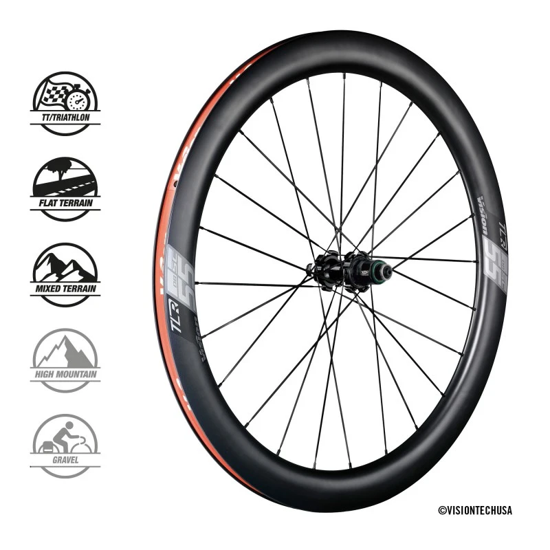 Coppia Ruote In Carbonio VISION SC55 DB CL Disc 3 Coppia Ruote In Carbonio VISION SC55 DB CL Disc - immagine 3