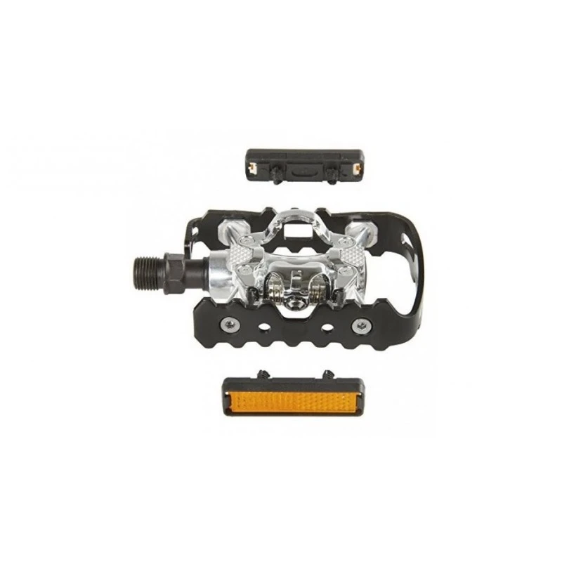 Pedali MTB EXUSTAR E PM 818-03 Doppio Uso Flat + SPD 2 Pedali MTB EXUSTAR E PM 818-03 Doppio Uso Flat + SPD - immagine 2