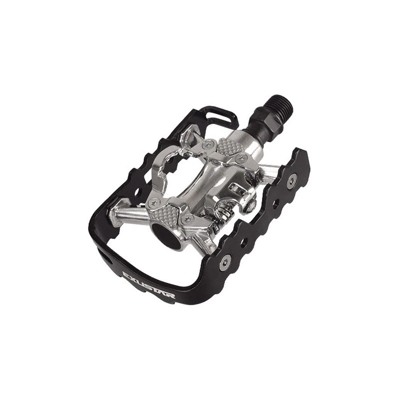 Pedali MTB EXUSTAR E PM 818-03 Doppio Uso Flat + SPD 1 Pedali MTB EXUSTAR E PM 818-03 Doppio Uso Flat + SPD
