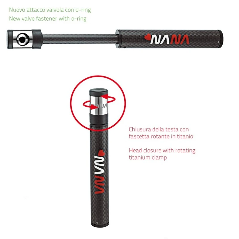 Pompa Tascabile Barbieri NANA Ultraleggera In Carbonio E Titano 2 Pompa Tascabile Barbieri NANA Ultraleggera In Carbonio E Titano - immagine 2