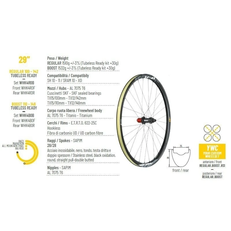 Ruote MTB MICHE K4 Carbon Tubeless Disc Boost 4 Ruote MTB MICHE K4 Carbon Tubeless Disc Boost - immagine 4