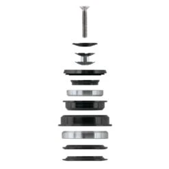 Serie Sterzo Semi Integrata MTB FORCE CONICA TAPERED Black 1 1/8" A 1 1/2"